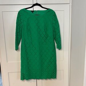 Talbots Vibrant Green Lace Dress
